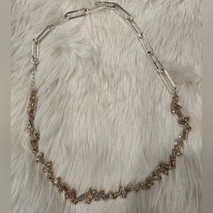 Elegant Silver and Gold Necklace